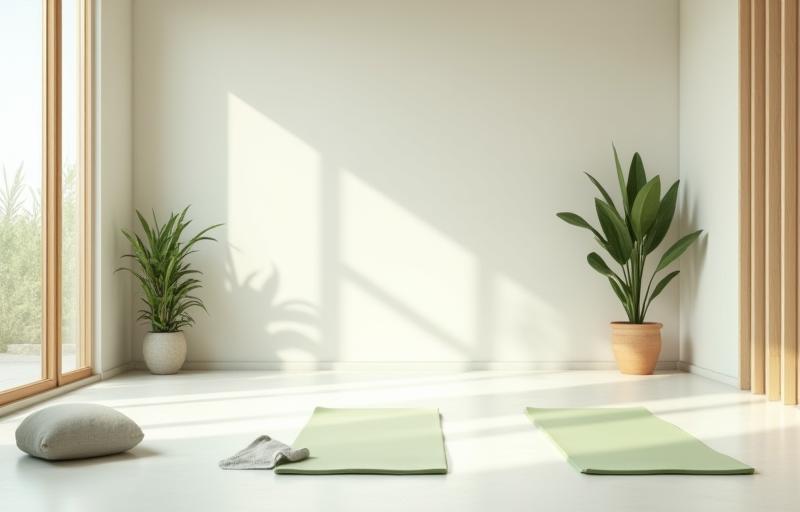 Clean and calming interior view of the Zenith Wellness studio
